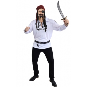 Pirate Shirt White - Mens Pirate Costumes